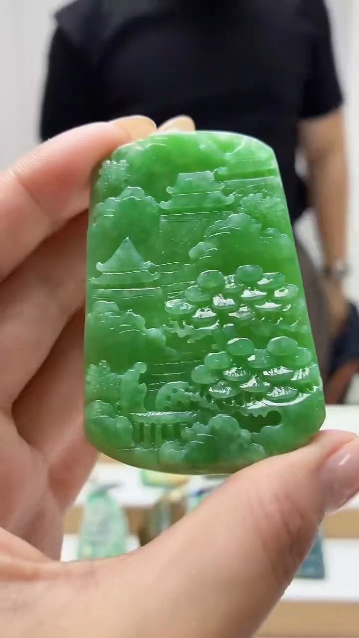 未镶嵌定制翡翠4688MM-毛货挂件65