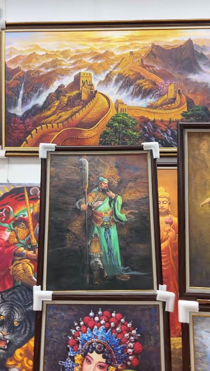 书法单刀赴会带框70*90