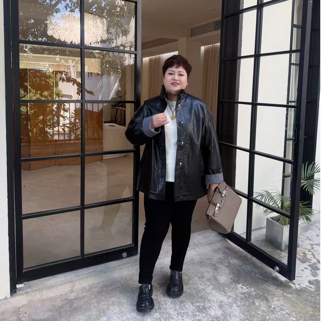 冬季芭比裤时尚简约大码女装修身