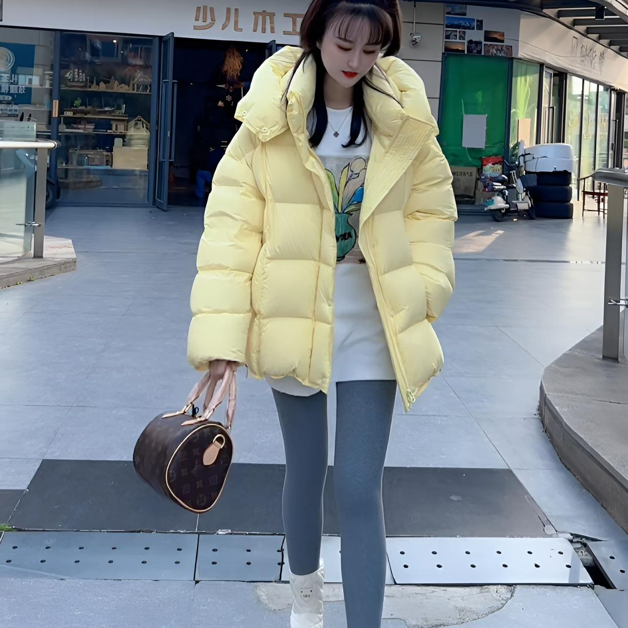 [NN]欧货原版糖果色90白鸭绒连帽可拆帽韩版羽绒服