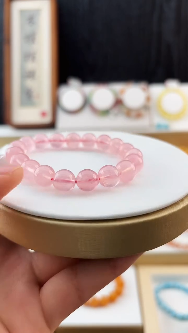 未镶嵌手串水晶MJJZBXL3941老矿马粉手串10+多样性发一