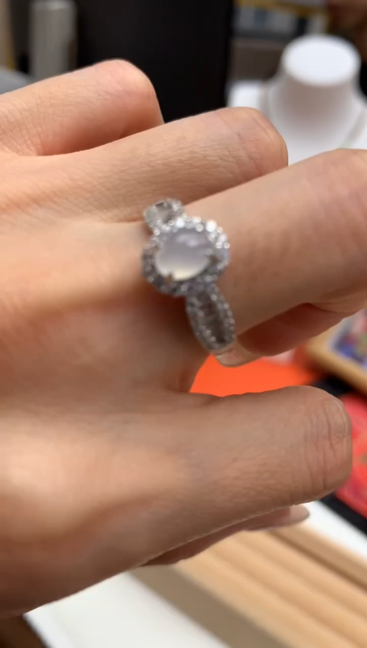 【闪购商品】翡翠戒指银S925镶嵌戒指