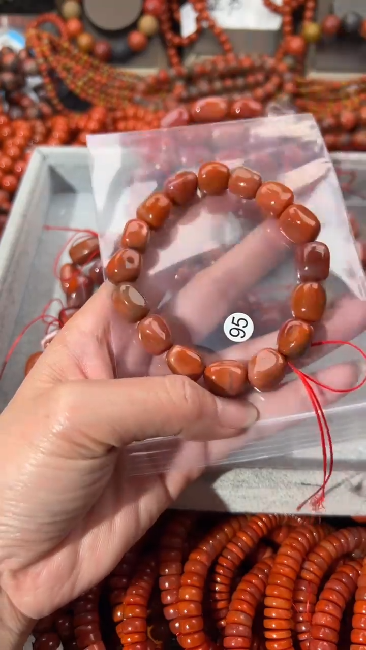 南红玛瑙未镶嵌手串11+