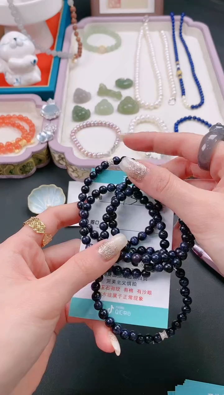 【闪购商品】水晶手链银S925镶嵌13多样性发一