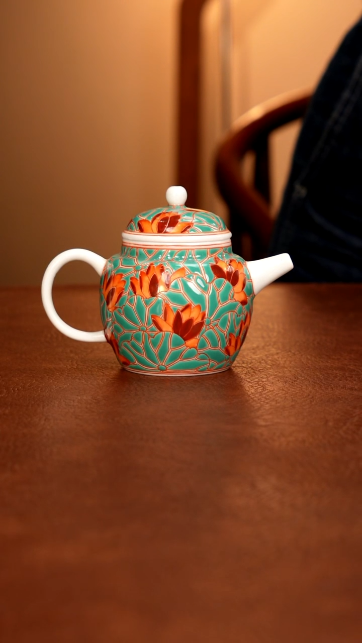 摆件陶景德镇瓷器，青花瓷手绘茶具~