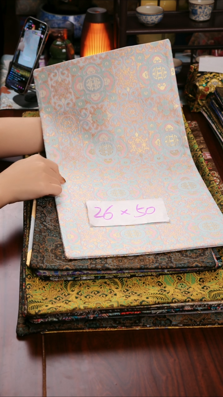 【吉祥如意双面】中国风干泡织锦茶席26*50