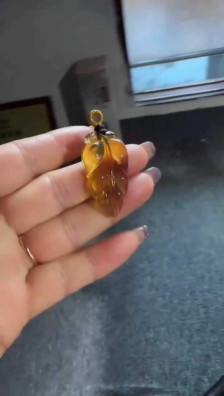 琥珀吊坠(赠链)未镶嵌萍*乐#58缅甸琥珀吊坠
