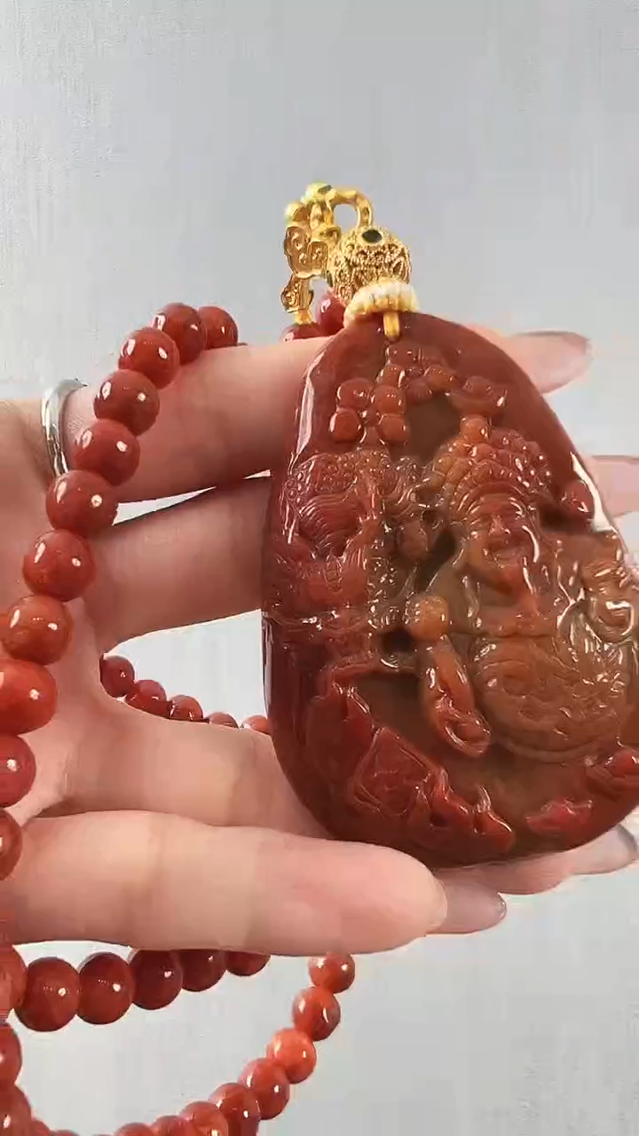 颈饰未镶嵌翡翠财神