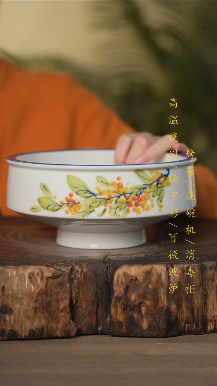 瓷片景德镇高温釉下彩可微波烤箱洗碗机