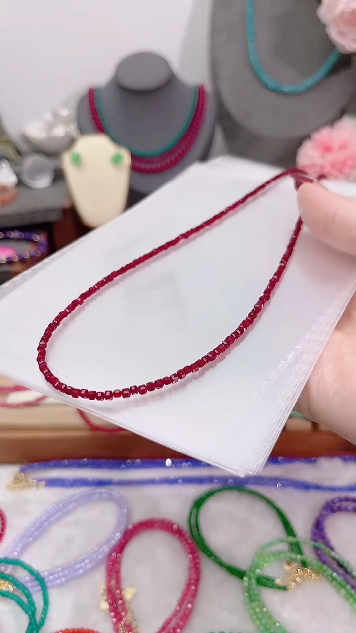 颈饰银S925镶嵌红宝石姨妈99