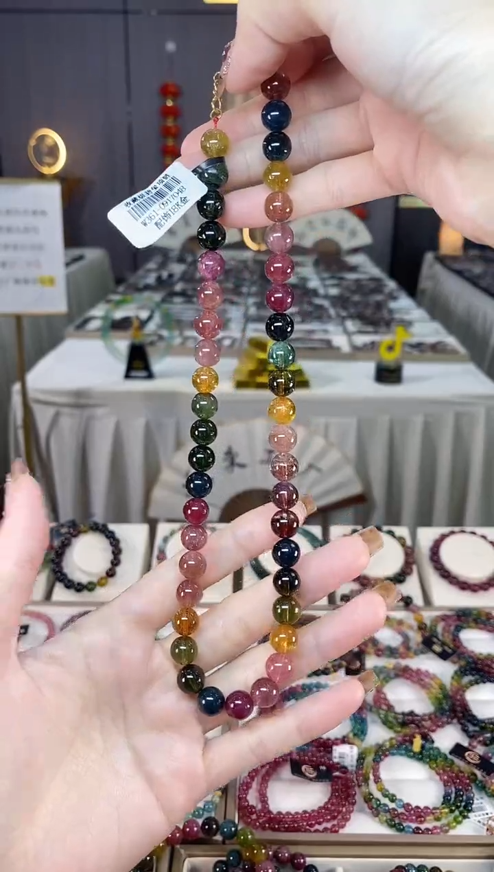 未镶嵌老矿碧玺彩虹项链碧玺dan多样性发货一条