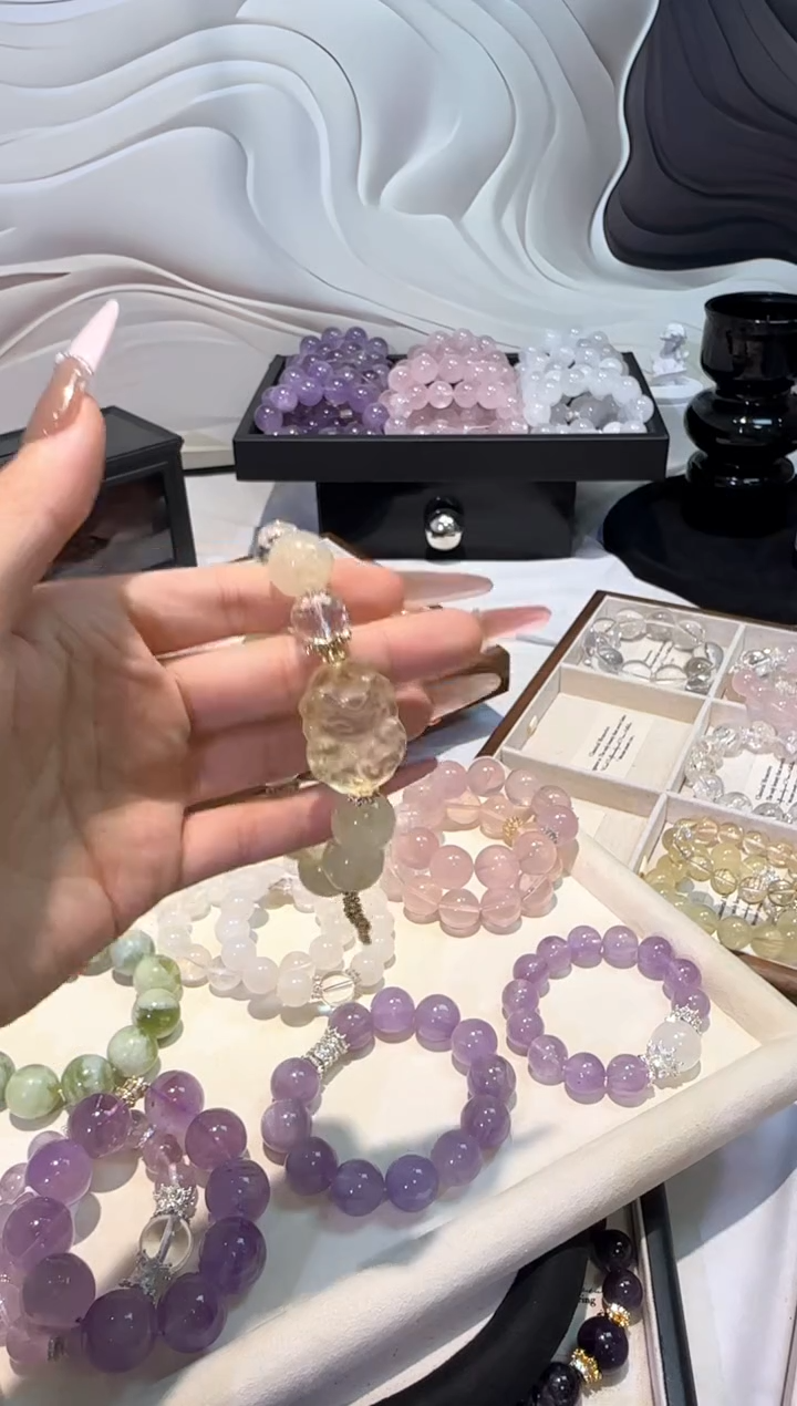 水晶手串未镶嵌【拍2单】柠檬黄X狐