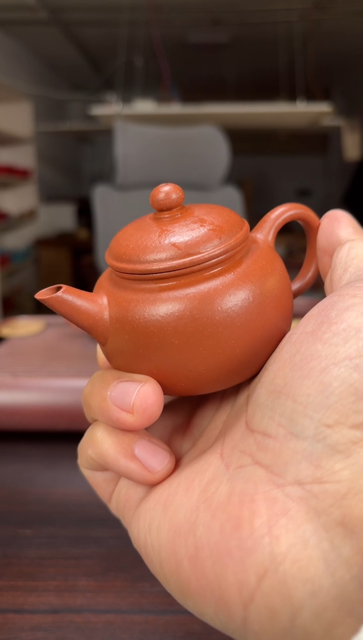 茶壶紫砂半手工小红泥水平120毫升