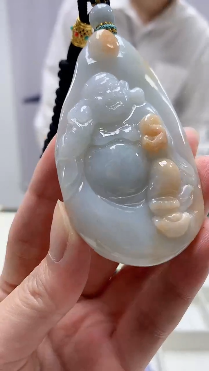 【闪购商品】定制翡翠未镶嵌5028zm-毛货挂件147佛公