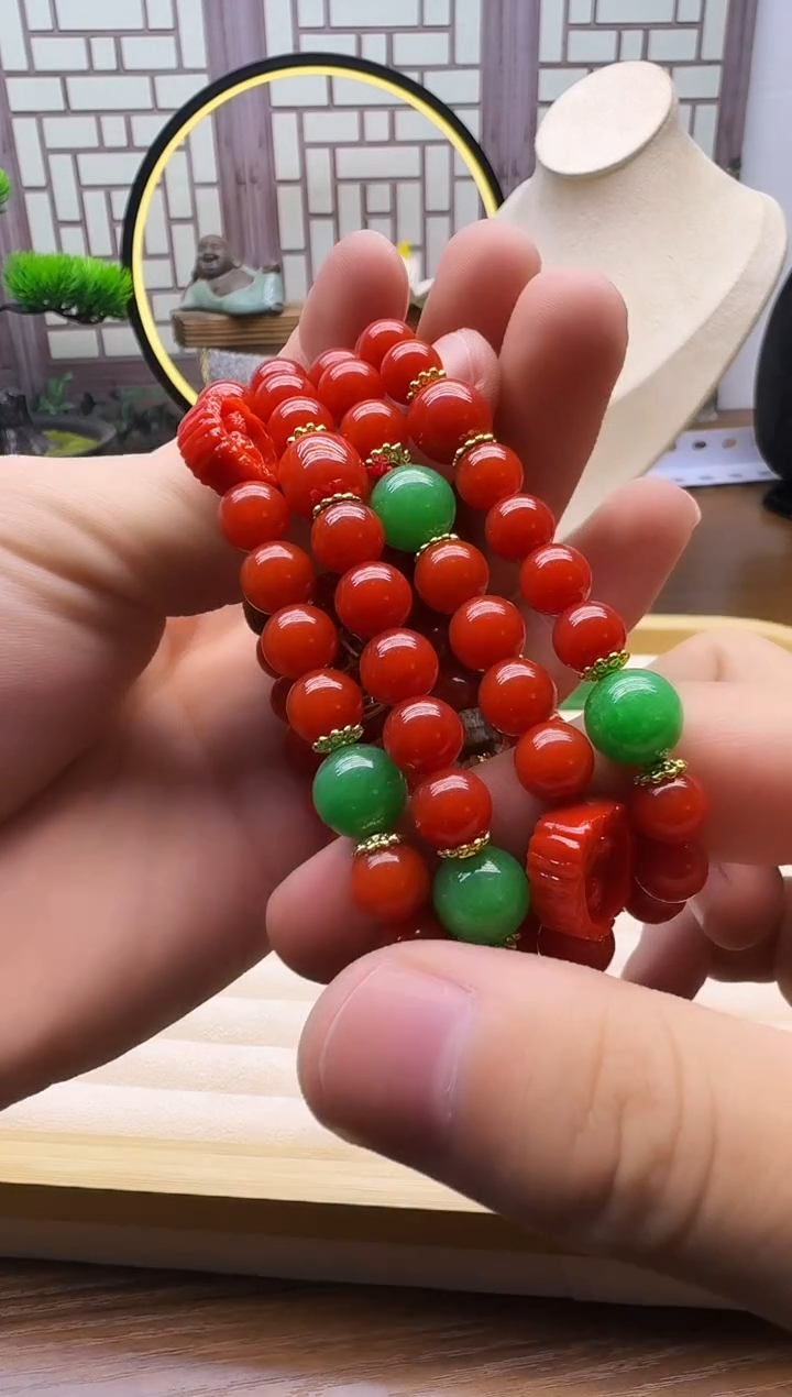 14K金镶嵌手链翡翠L07   