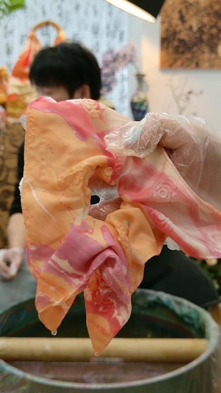 天然漂漆方巾发圈喜欢再拍