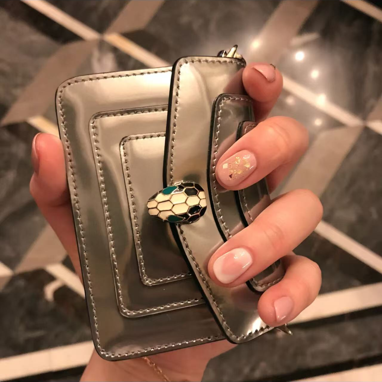 95新 BVLGARI/宝格丽 坤球奢选 宝格丽迷你手提包