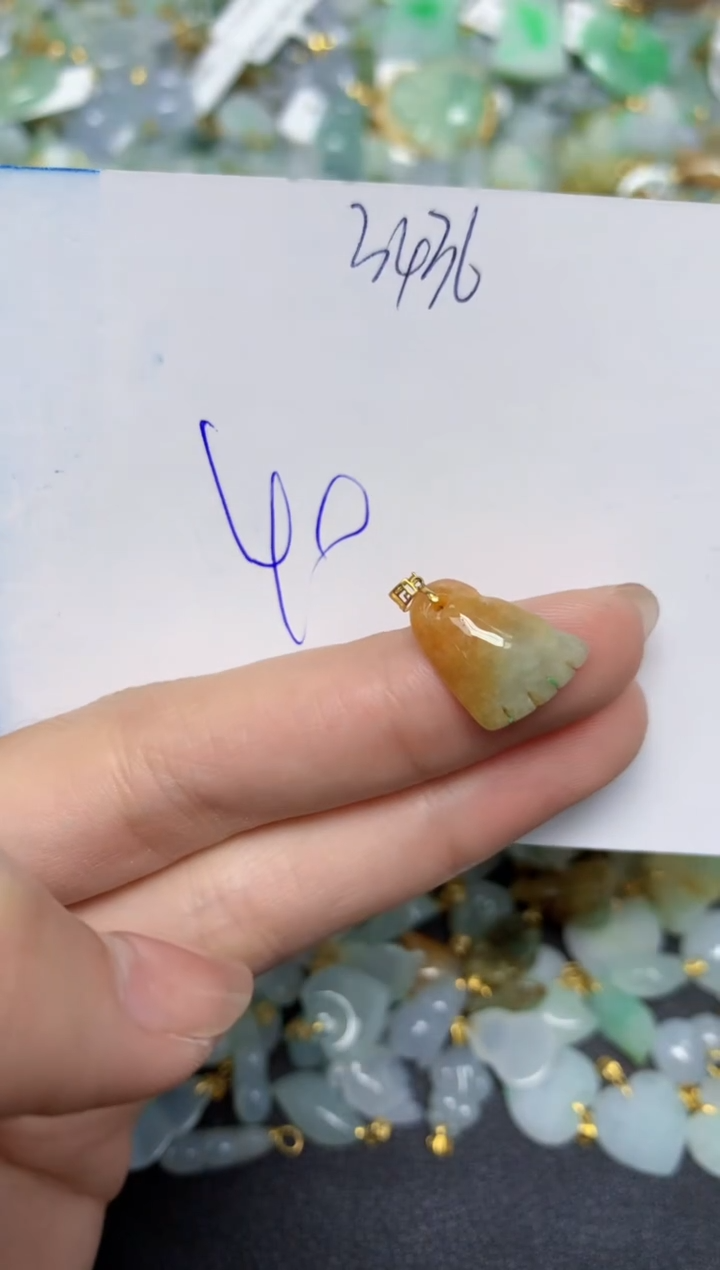 【闪购商品】翡翠颈饰18K金镶嵌 天然翡翠A货