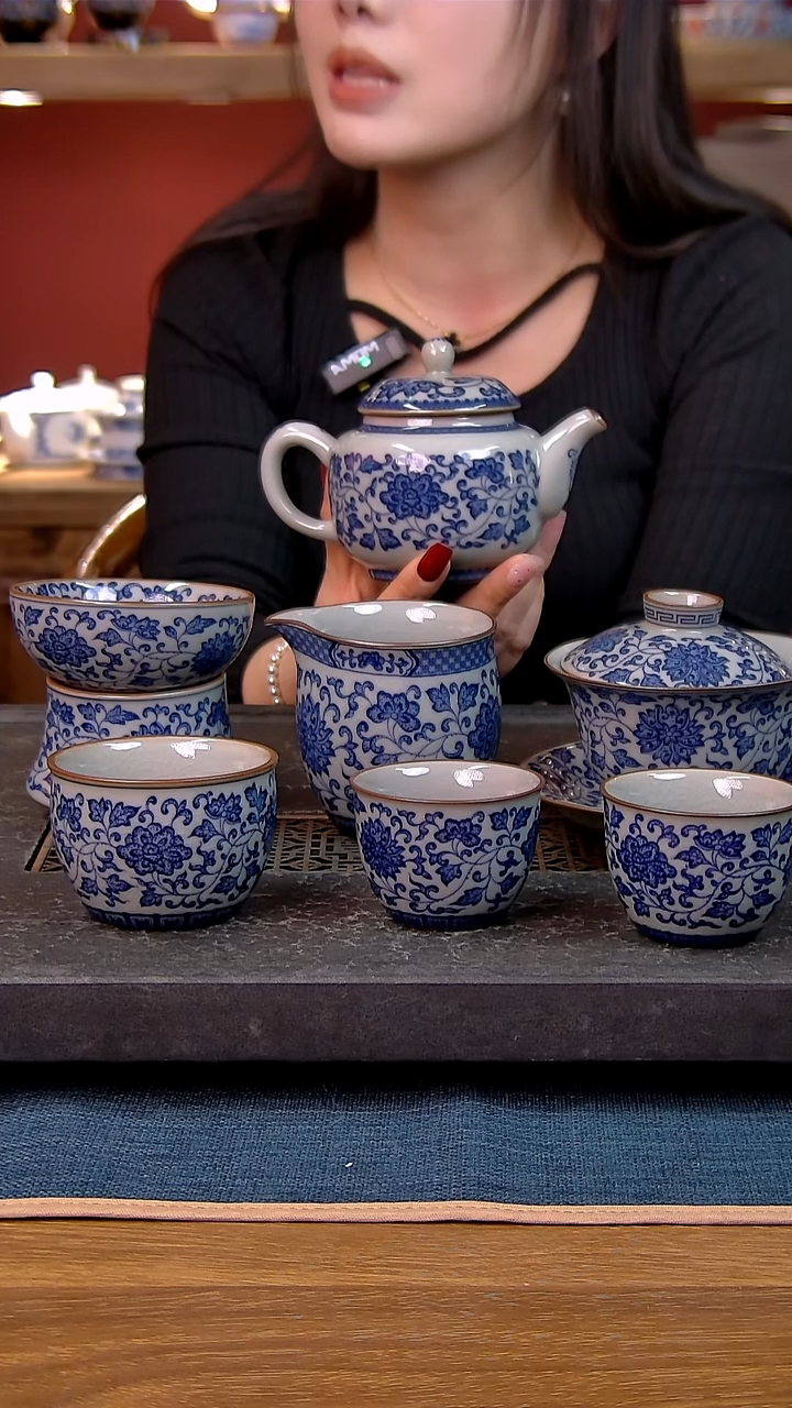 简装家用款7件套 老陶泥开片纹陶瓷茶具