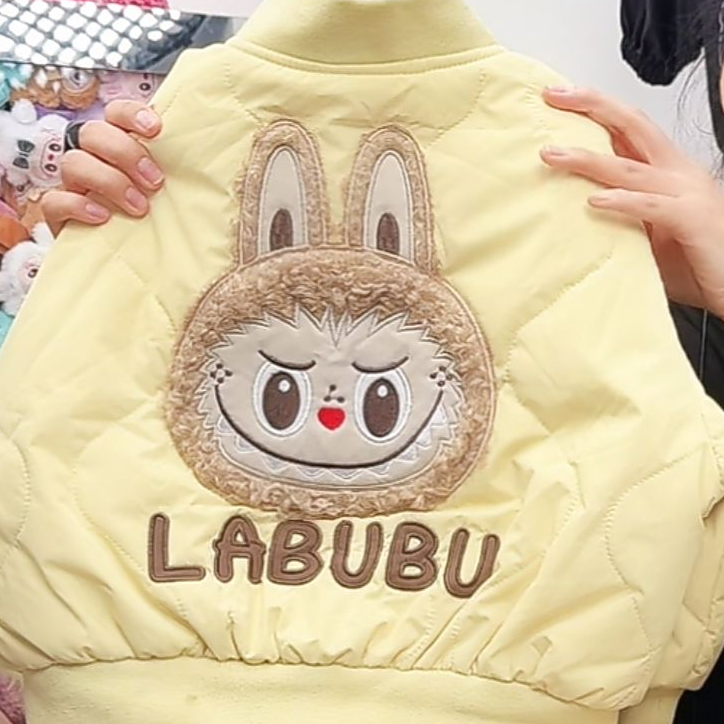 D201labubu新款男女通用卡通休闲潮流轻薄童装时尚港风夹克