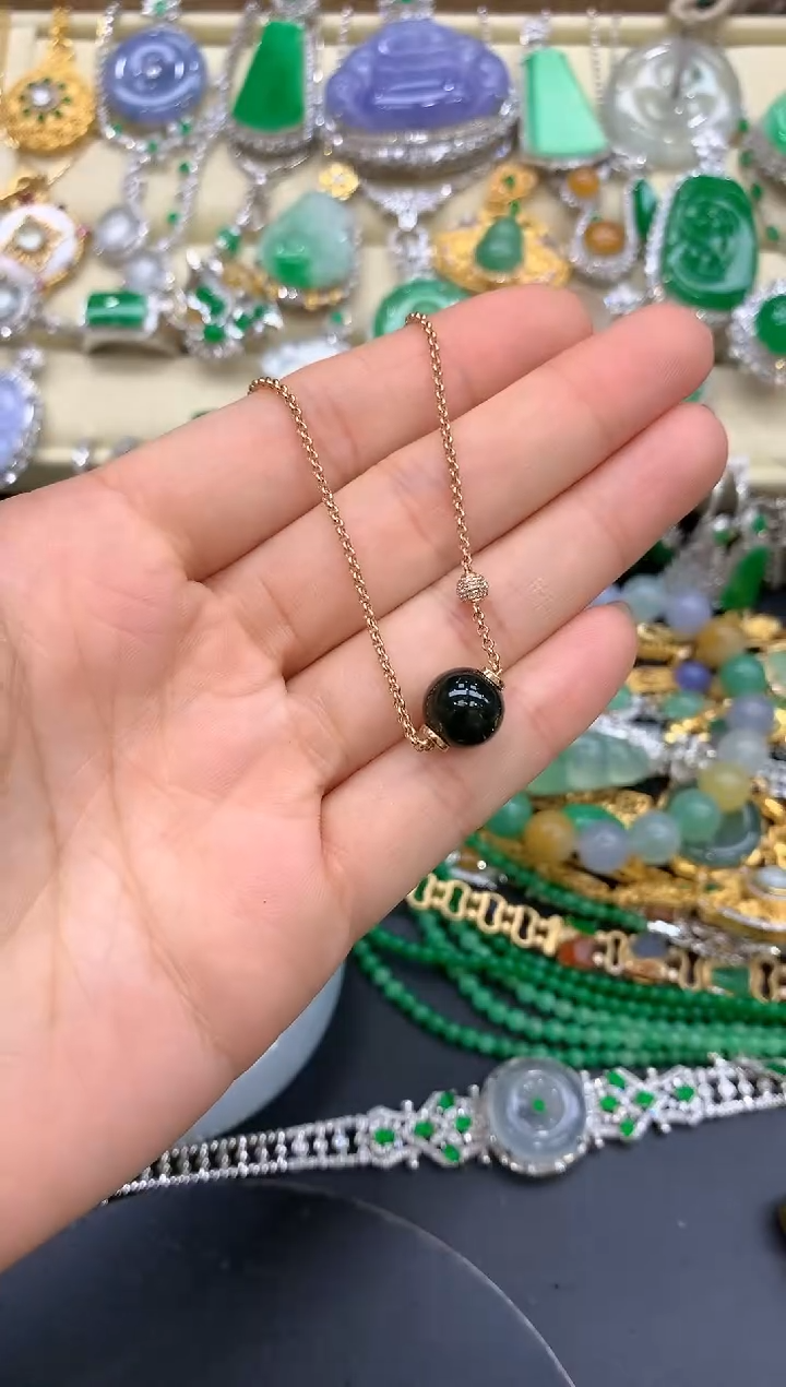 【闪购商品】翡翠颈饰18K金镶嵌309-中国好珍宝