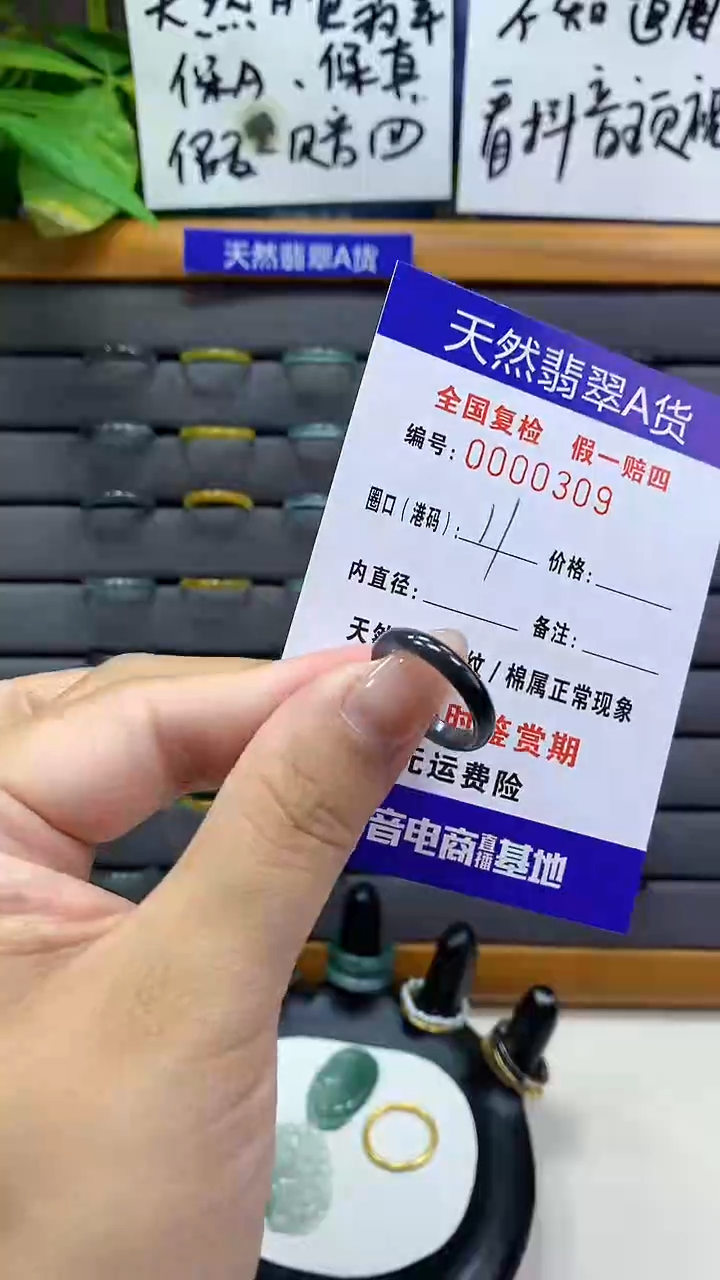 【闪购商品】翡翠戒指未镶嵌           309