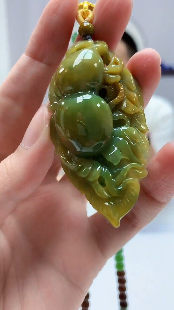 【闪购商品】定制翡翠未镶嵌4812zm-毛货挂件葫芦138