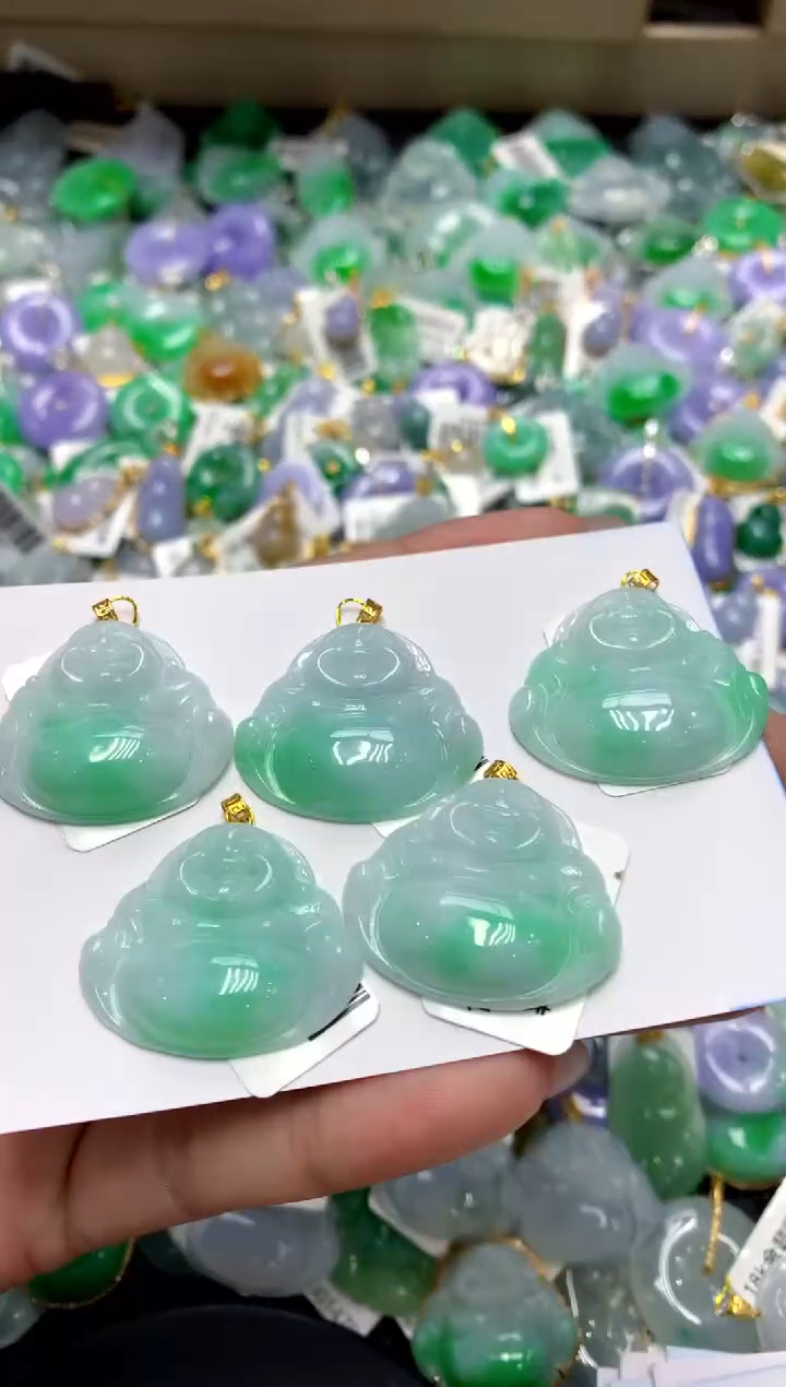 【闪购商品】翡翠颈饰18K金镶嵌11111111（多样性发其一）