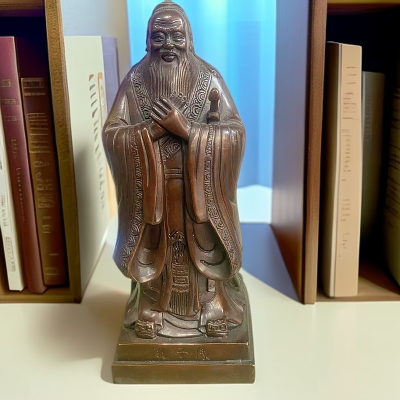 全铜孔子像工艺品摆件