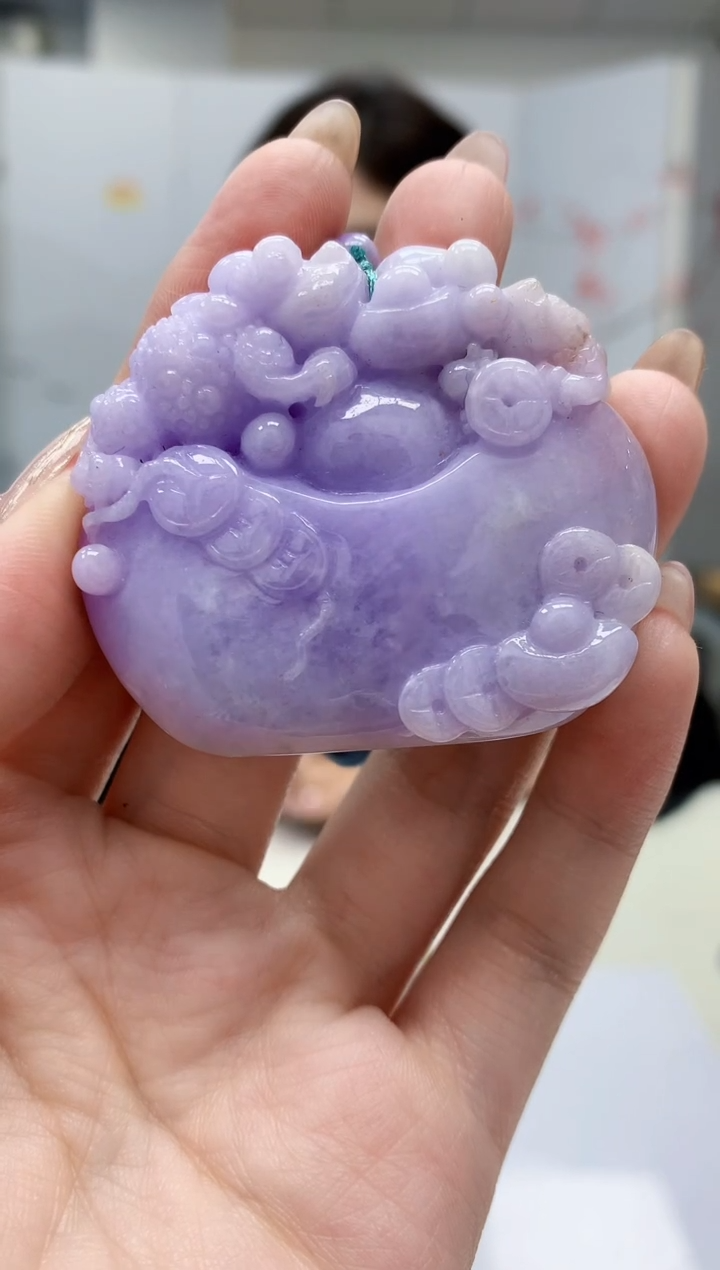 【闪购商品】定制翡翠未镶嵌4829jw-毛货挂件105