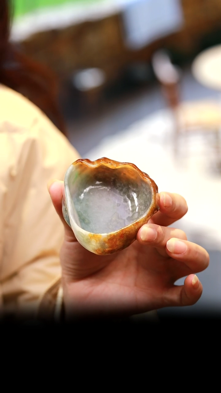 未镶嵌摆件翡翠杯子