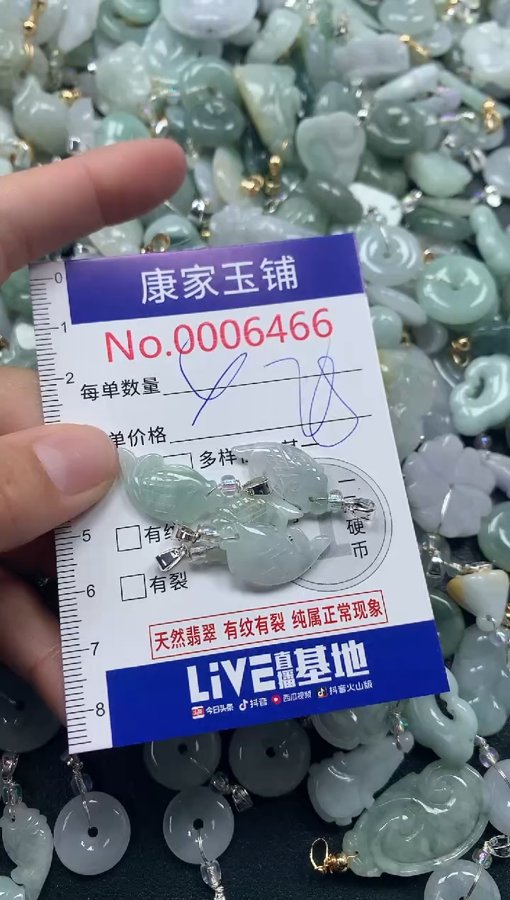 吊坠(不含链)未镶嵌翡翠6466