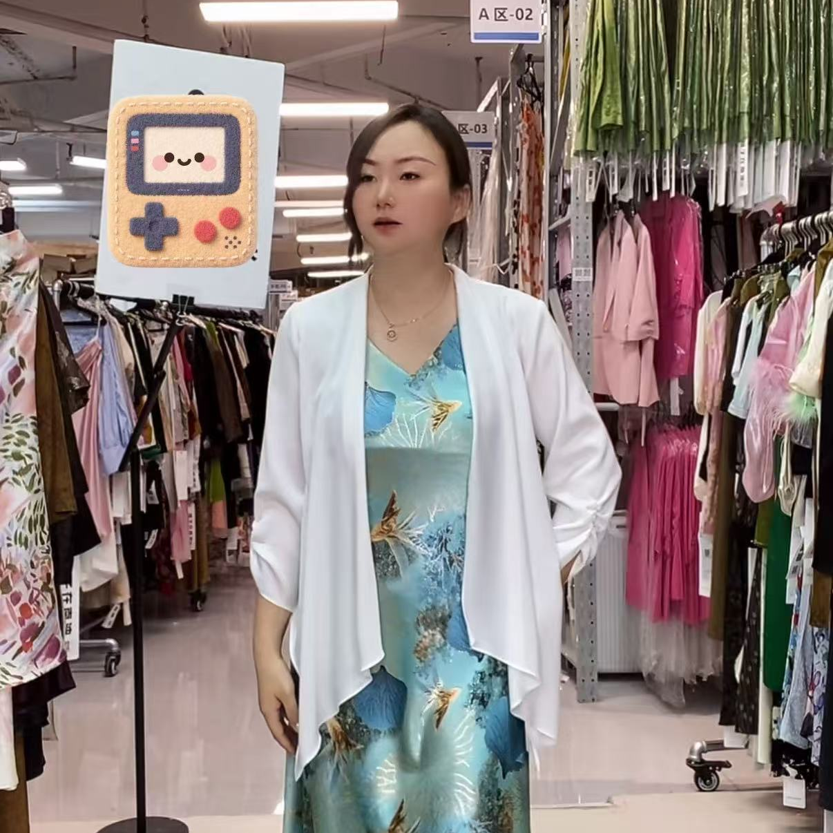 【燕子在南油】衣长55夏季醋酸飘带领门襟西装外套2754