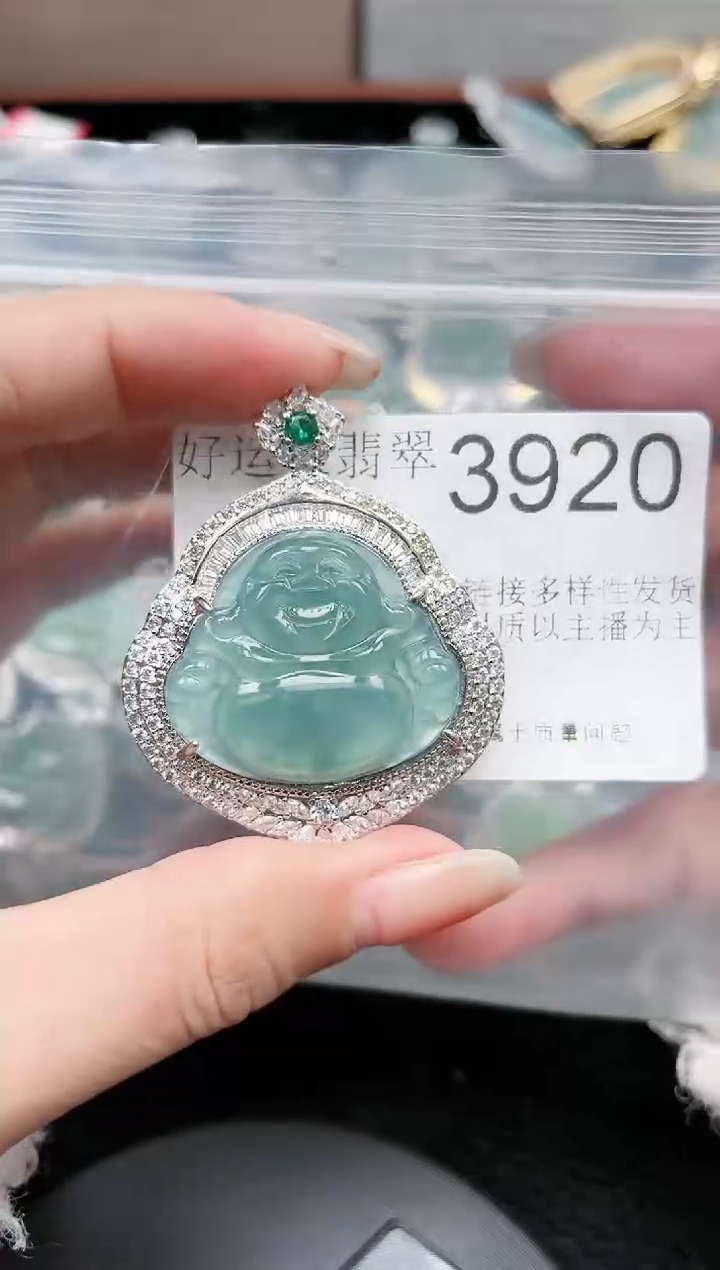 【闪购商品】翡翠颈饰未镶嵌3920赠皮绳