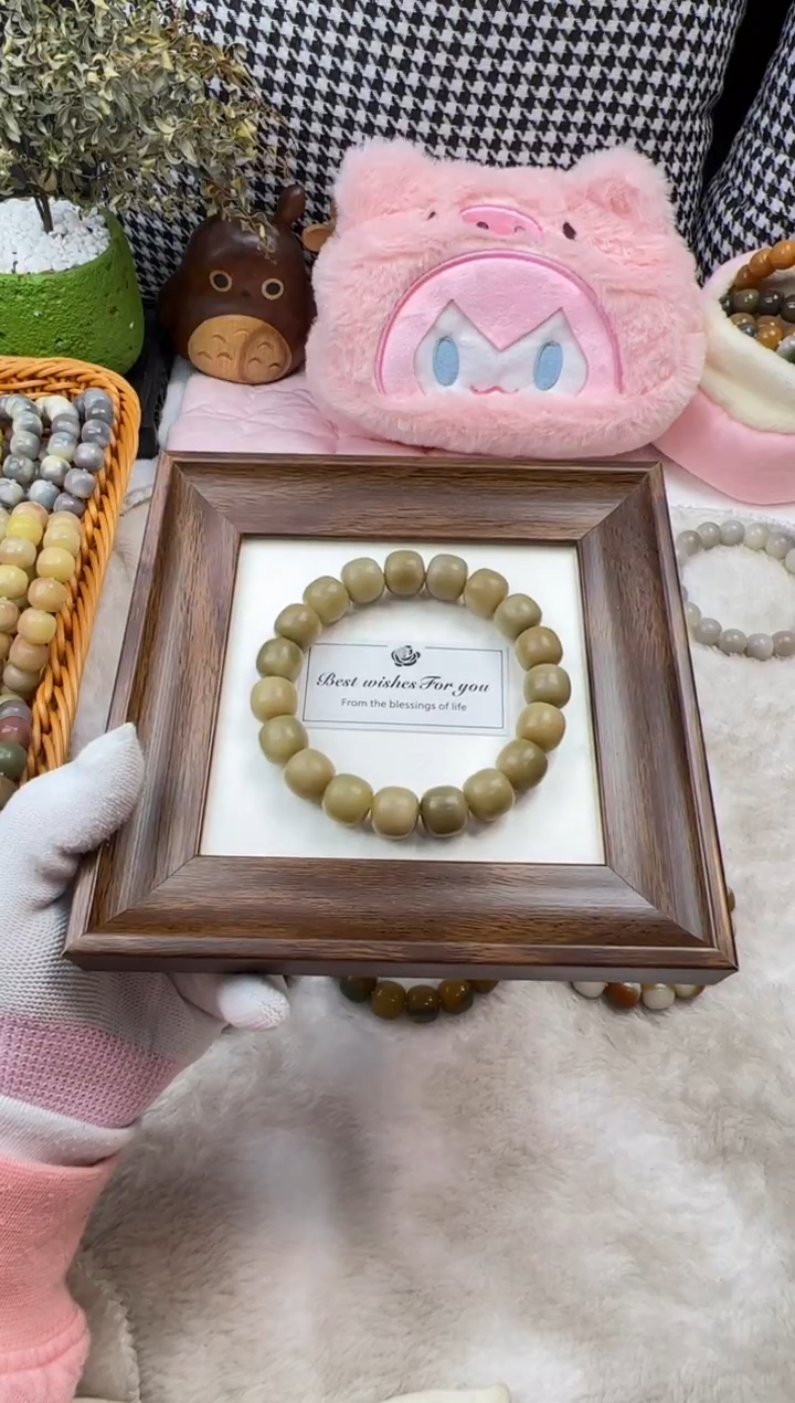 手串菩提根/象牙果卡13干磨桶珠奶咖燕麦奶