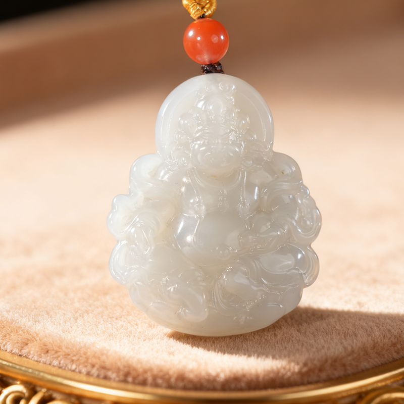 lot48 和田玉吊坠/DW51226-046507 保利山东