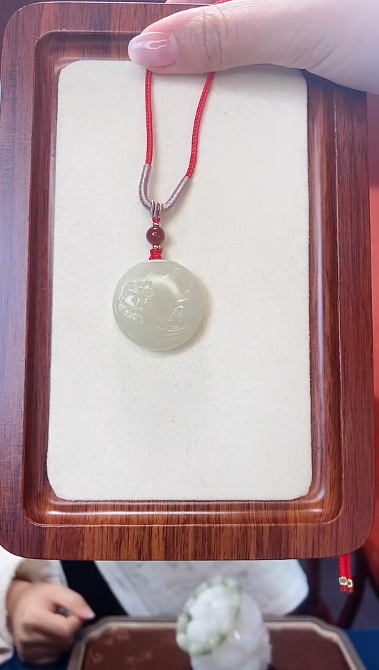 【闪购商品】和田玉挂件未镶嵌金玉满堂吊坠约30*9mm