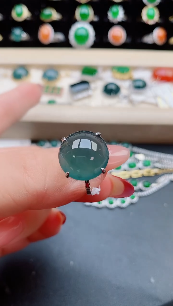 【闪购商品】翡翠戒指银S925镶嵌508508
