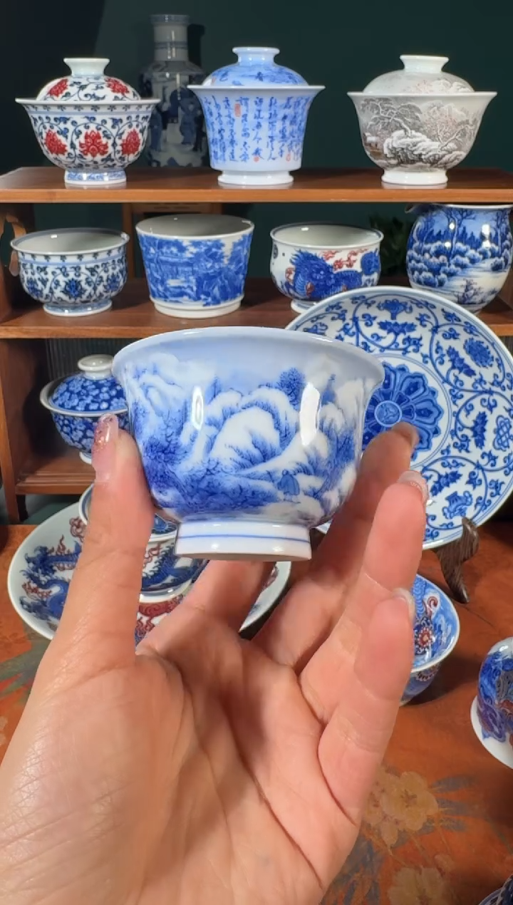 【闪购商品】杯画堂春雪景小压手杯