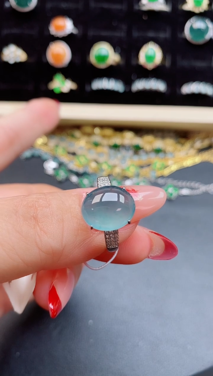 【闪购商品】翡翠戒指银S925镶嵌5085080