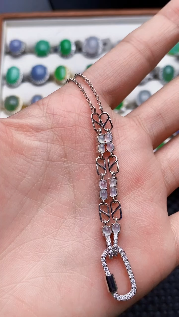 银S925镶嵌戒指翡翠0233