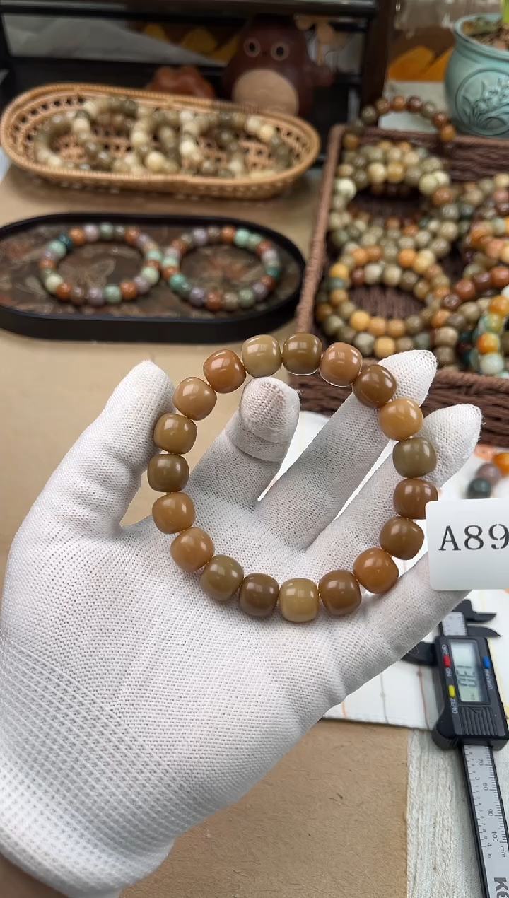 手串菩提根/象牙果a895 卡12.8 干磨莫高窟