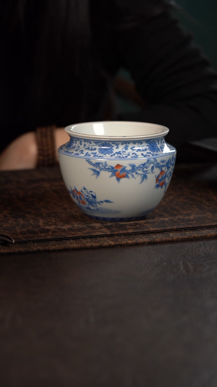 【闪购商品】杯聚澜堂九桃五福水洗带盖