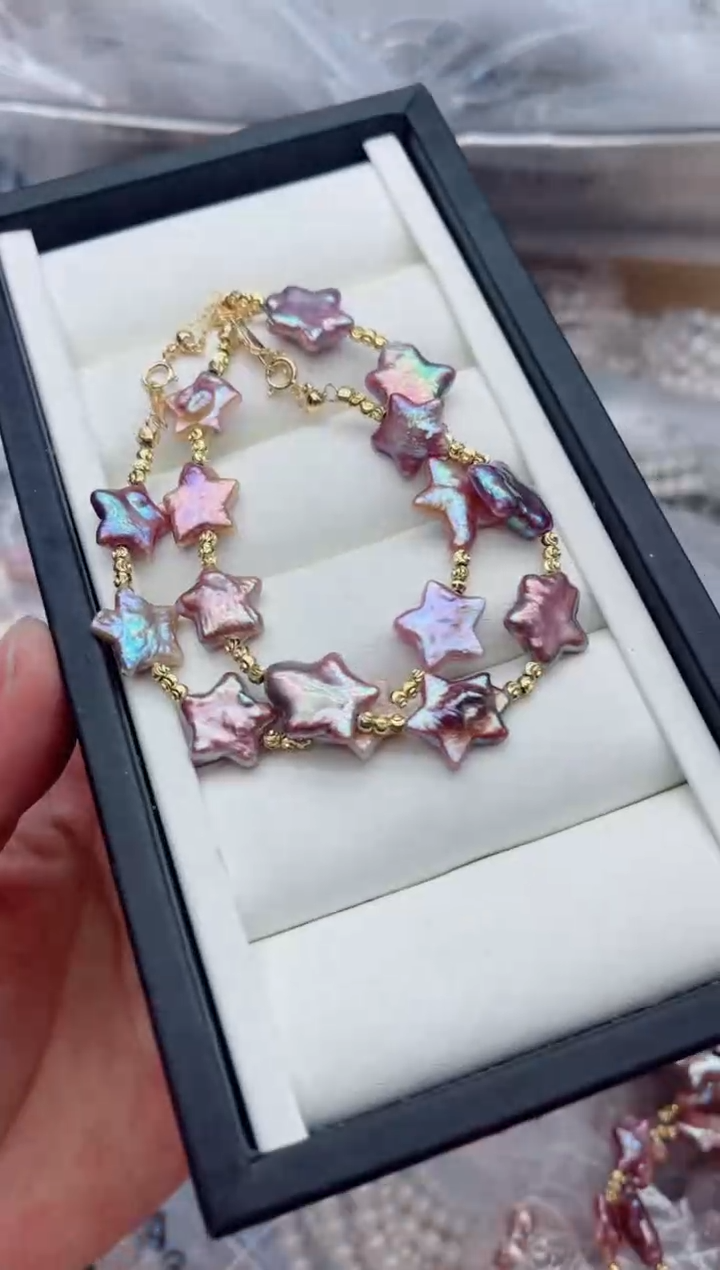 未镶嵌手链淡水珍珠多样性发其一，非无暇