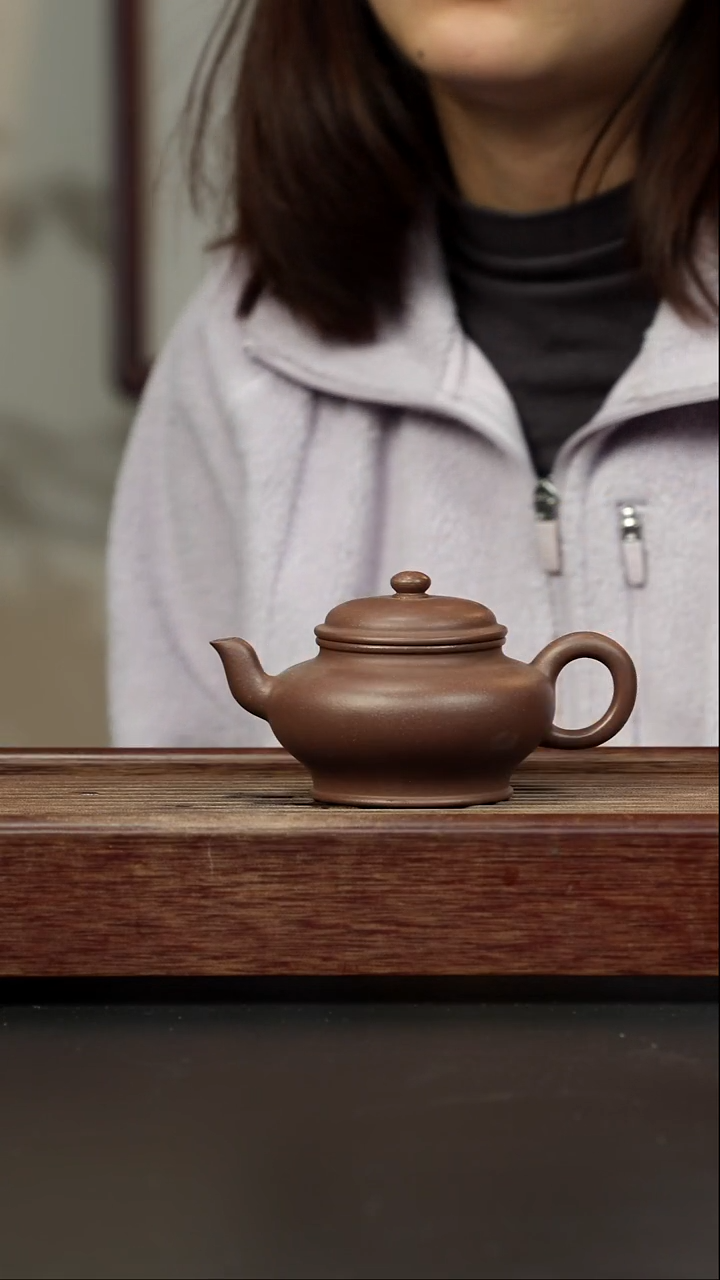 紫砂茶壶四号井老紫泥 宫灯