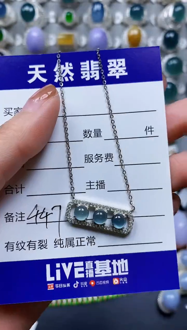 【闪购商品】翡翠颈饰银S925镶嵌0447