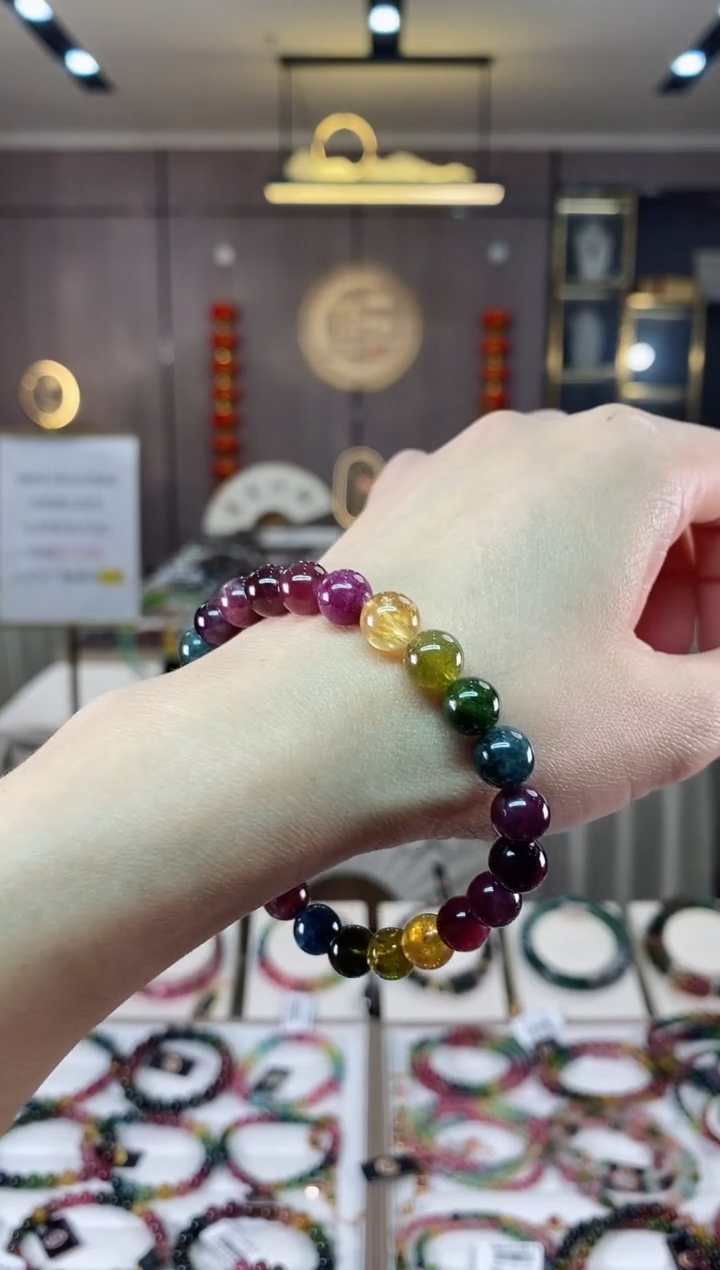 【闪购商品】碧玺单圈手串8mm+未镶嵌（多样性发一条）hon