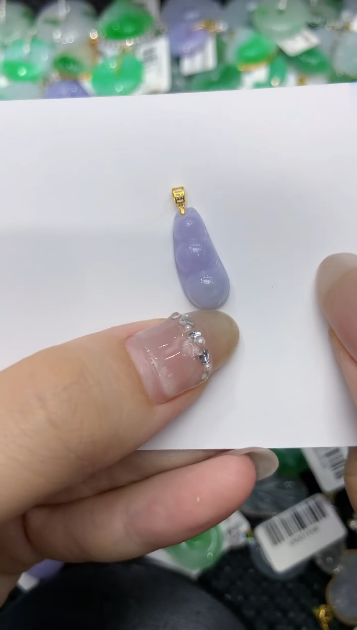 【闪购商品】翡翠颈饰18K金镶嵌222222222