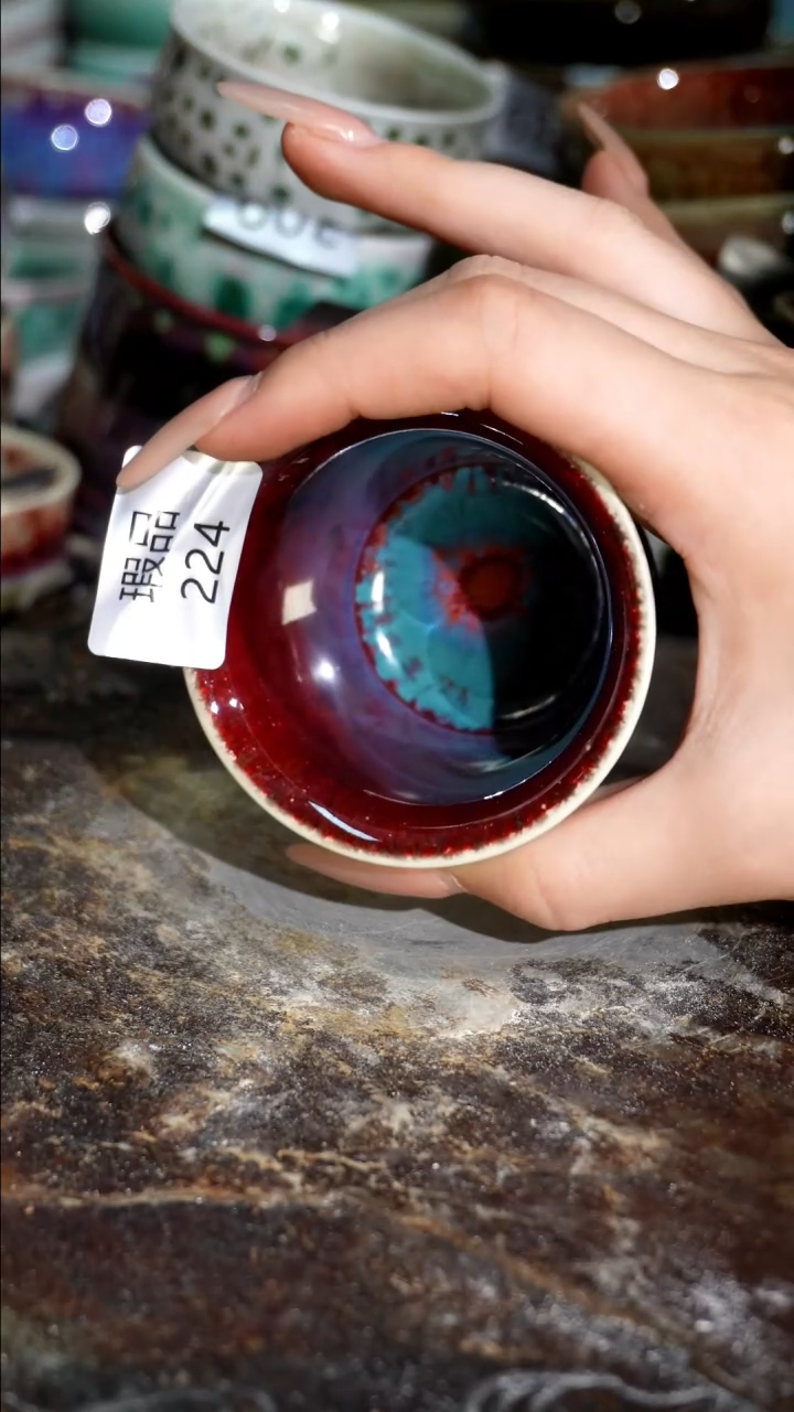 摆件精品窑变钧瓷茶器
