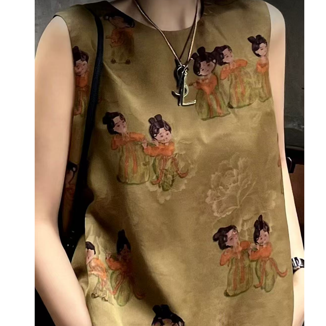 谢美丽-精选仕女图国风马甲新中式